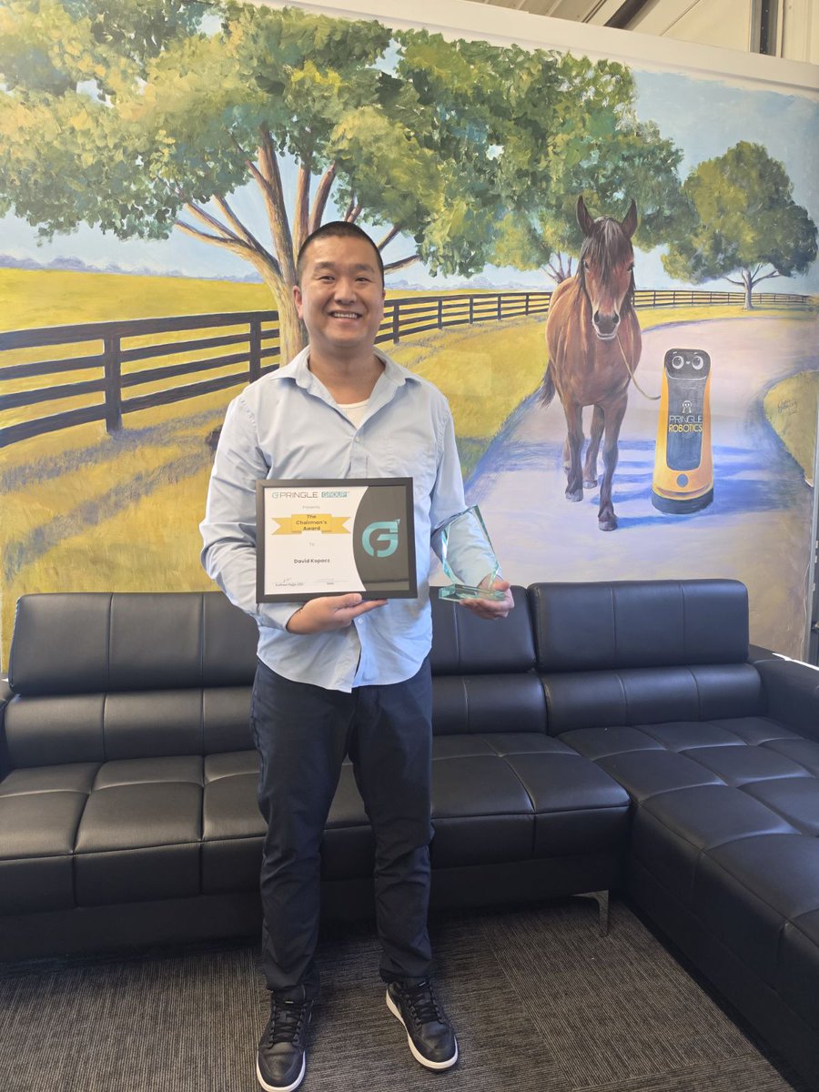 PringleRobotics's tweet photo. Last week, three employees were honored for their standout contributions to Pringle Robotics over the past year. Help us congratulate our winners:

- Swethan Durganala, Mountain Mover Award
- Mohamed Hadrami, Chairman Award
- David Kopacz, Chairman Award https://t.co/T25QYoyoDJ