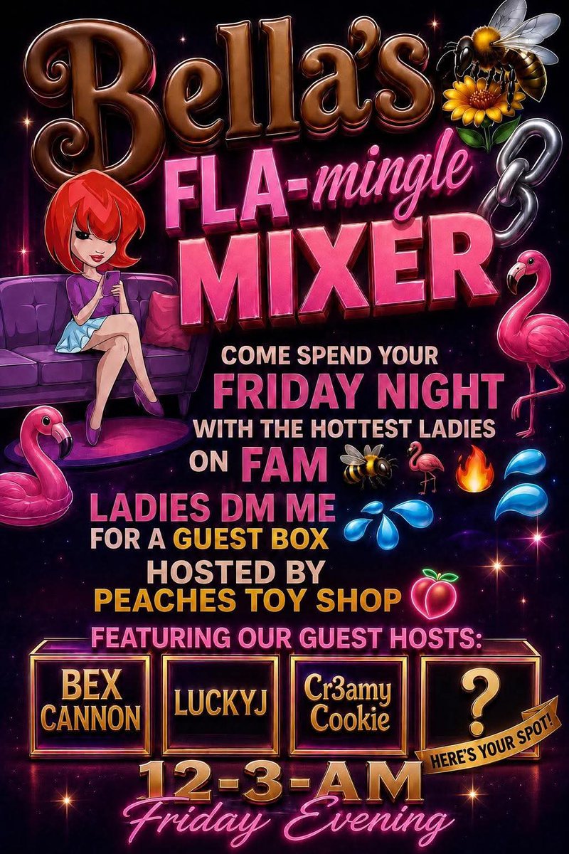 bbwbodysuit's tweet photo. Brace yourselves!!! @FlaMingle69 's #FLAMINGLE box event returns for your face Friday Night Flurry of chaos 🦩🔥 #FridayFeeling #BoxBonanza #GetWeird #GirlsGoneWild! https://t.co/bDgap8zTCu https://t.co/Ufocd5r6Dv
