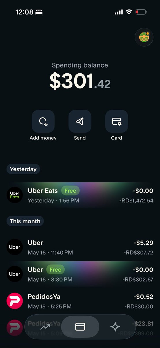 DeFiChronicles's tweet photo. Free purchases on @itstuyo works 

It’s quite random but so far I’ve got my money back on 3 purchases 

For a total of ~$34 after spending ~$450 

That’s roughly a 7-8% cashback. But, this is a promo. Normally, Tuyo offers no cashback, only point rewards

But, when they do, the promos tend to be nice
Last year they ran 10-15% off (can’t remember the exact %) for Black Friday, twice

Also, conversion from usd to dop is the best out there

Would give it a 10/10 if we could get some type of cashback other than points when there are no promos