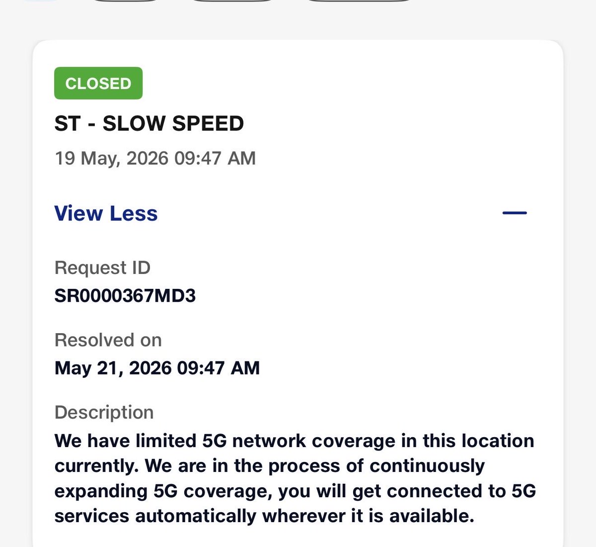 MHDRAMLY's tweet photo. @reliancejio @JioCare Paying for 5 annual Jio plans at one address and not one of them has working 4G/LTE. Calls drop, data unusable.Raised SR0000367MD3, closed wrongly as “5G expansion issue.” My problem is 4G, not 5G.

#Jio #JioDown #NetworkIssue https://t.co/CAPUyFkyYk