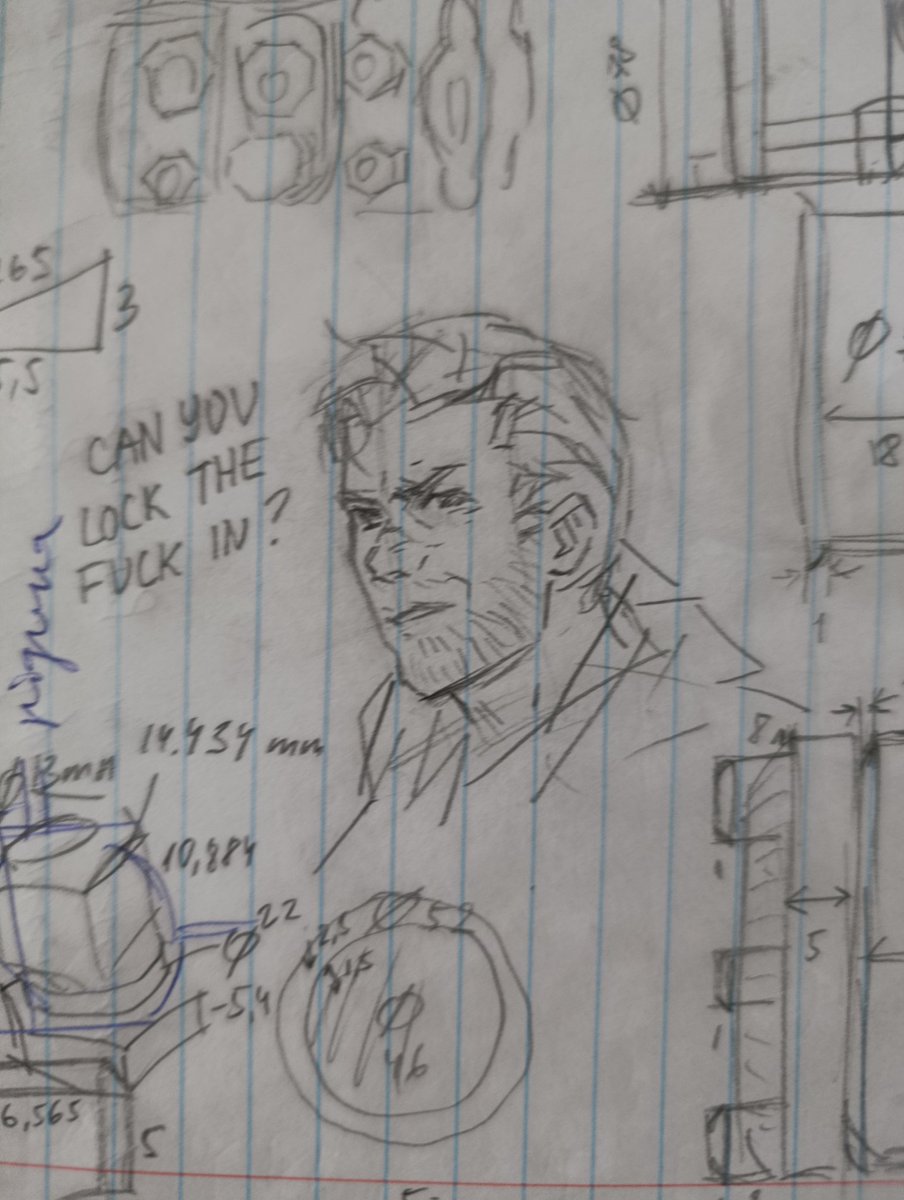 Ukr_psycho's tweet photo. Gavin I drew in my notebook while studying https://t.co/fNGtfa0TJj