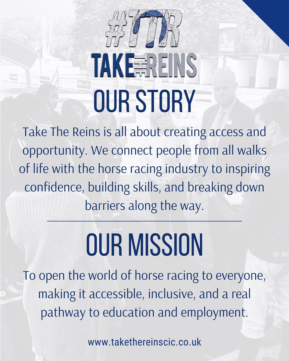 _TakeTheReins's tweet photo. 🐎  Take The Reins CIC

https://t.co/LsSKJMrJNI

#TakeTheReins #CIC #Inclusion #Opportunity #HorseRacing #Education #SkillsDevelopment https://t.co/T1FAgBR7wf