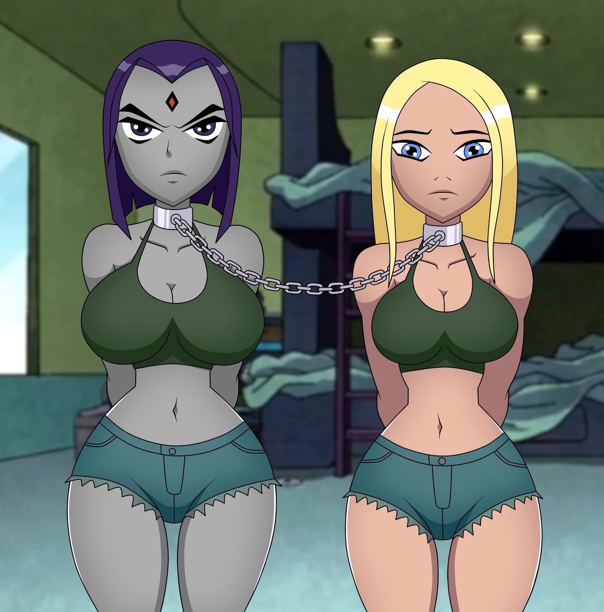 VanillaDream34's tweet photo. Sexy slaves ⛓️

Alt outfits on patreon https://t.co/D6GOimne4K