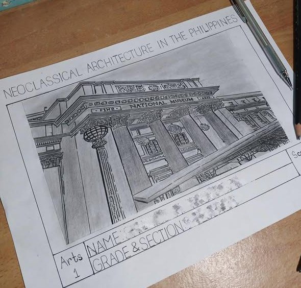 studywithshinaa's tweet photo. Happy (Belated) International Museum Day!

my grade 9 artwork sa Mapeh namin, up until now, it’s my dream to go there at makita ang iba’t ibang paintings na nakikita ko lang sa textbook🥹🫶🏻 https://t.co/UBryk26xJI