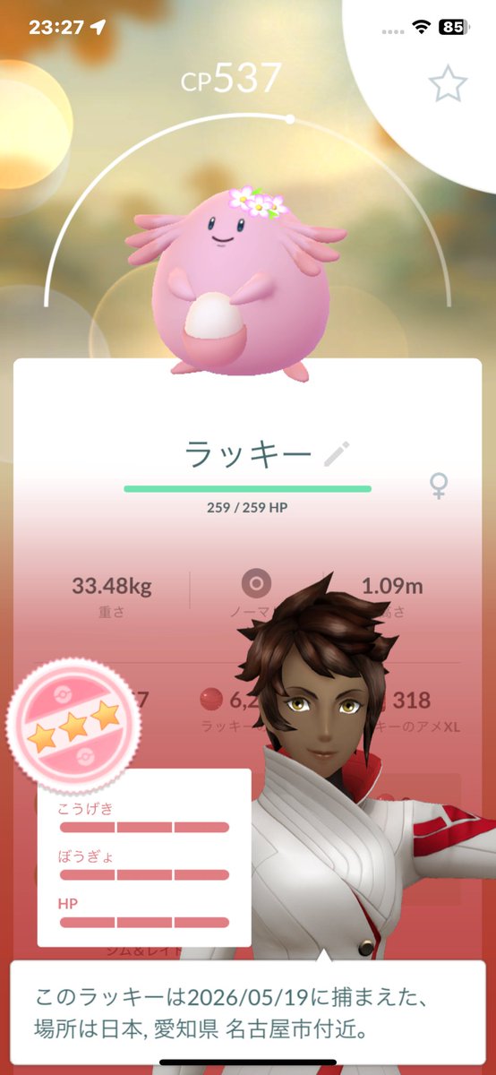 Zigala1975's tweet photo. うひょ〜😭ラッキーの個体値100初ゲットだぜっ
#pokemonGO https://t.co/PNsyhuCIKR