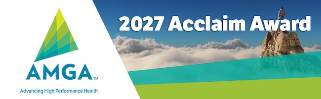 theAMGA's tweet photo. Abstracts are now being accepted for the 2027 AMGA Acclaim Award!  The award’s framework is structured around the Quadruple Aim: an essential framework for medical groups &amp; integrated health systems as they move toward value-based care.

https://t.co/AkrNc5Nrs7 https://t.co/ZFKXSCzjqP