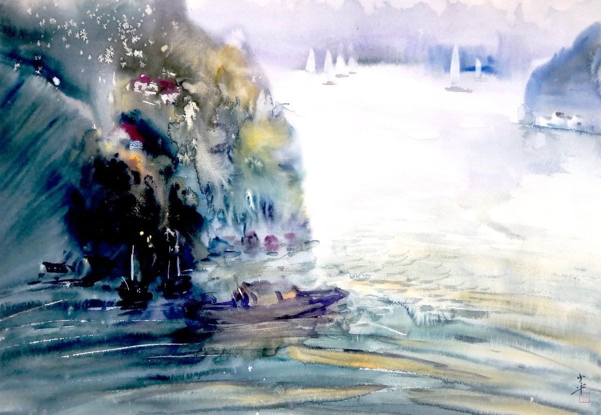 CoilBand's tweet photo. [Step into the soft glow of a watercolor studio—where brushstrokes turn ordinary moments into dreamy landscapes. Grab your watercolor set and create something lovely today!]， https://t.co/rHWq0ac4FG