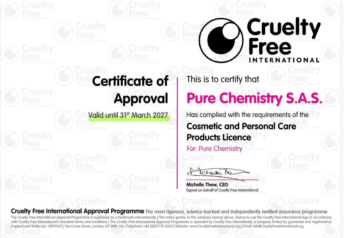 PureChemistry's tweet photo. En PURE CHEMISTRY® probamos nuestros cosméticos en humanos, no en animales 😊. https://t.co/dBT83cMvsi