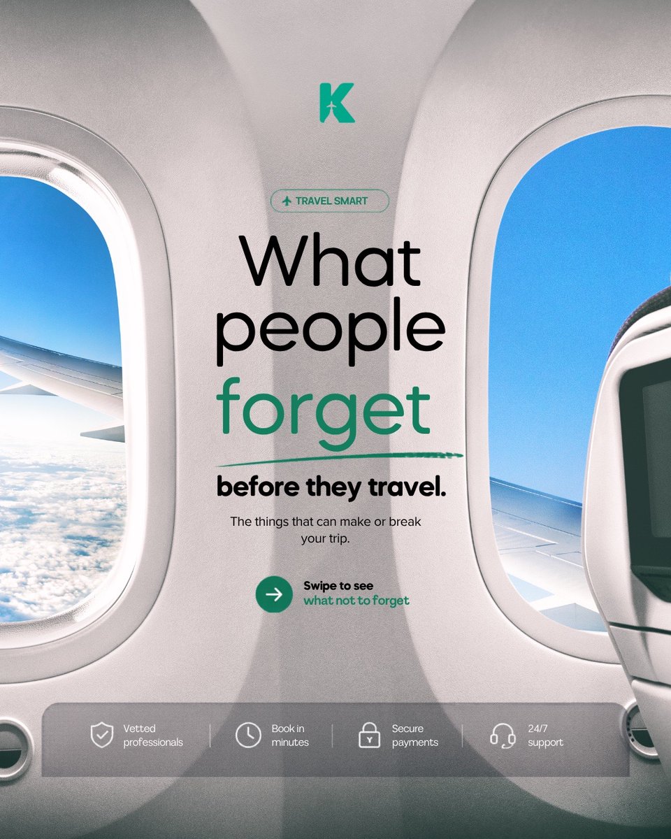 KonnettaApp's tweet photo. Everyone remembers to book the flight… until they land and realize they still need a hairstylist, photographer, chef, tour guide or more. ✈️

Konnetta helps you book trusted local services before you even arrive.
Travel smarter and arrive sorted. https://t.co/wtZkEhirBT