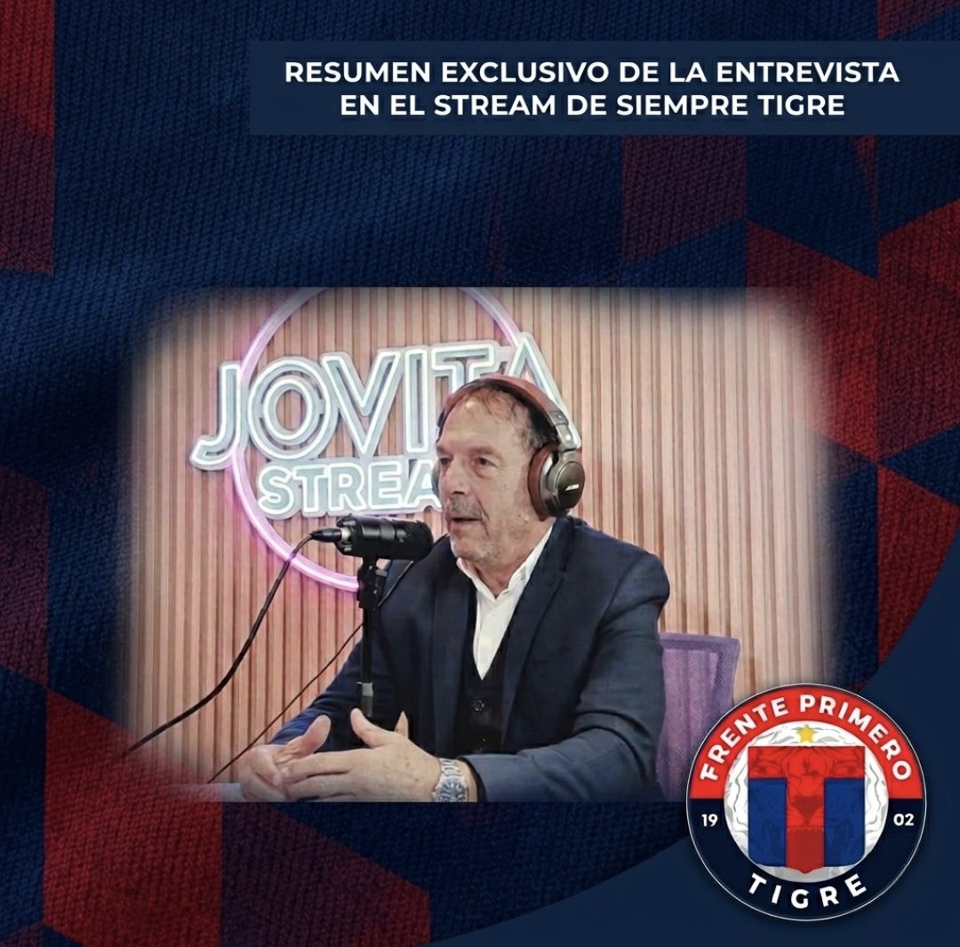 primero_tigre's tweet photo. 🎙️ MANO A MANO CON JAVIER FERREIRA EN SIEMPRE TIGRE
El referente del Frente Primero Tigre pasó por los micrófonos de Siempre Tigre, y dejó definiciones contundentes sobre el modelo de club que queremos construir juntos. Te dejamos un hilo clave de la entrevista https://t.co/3wUKMBlspG