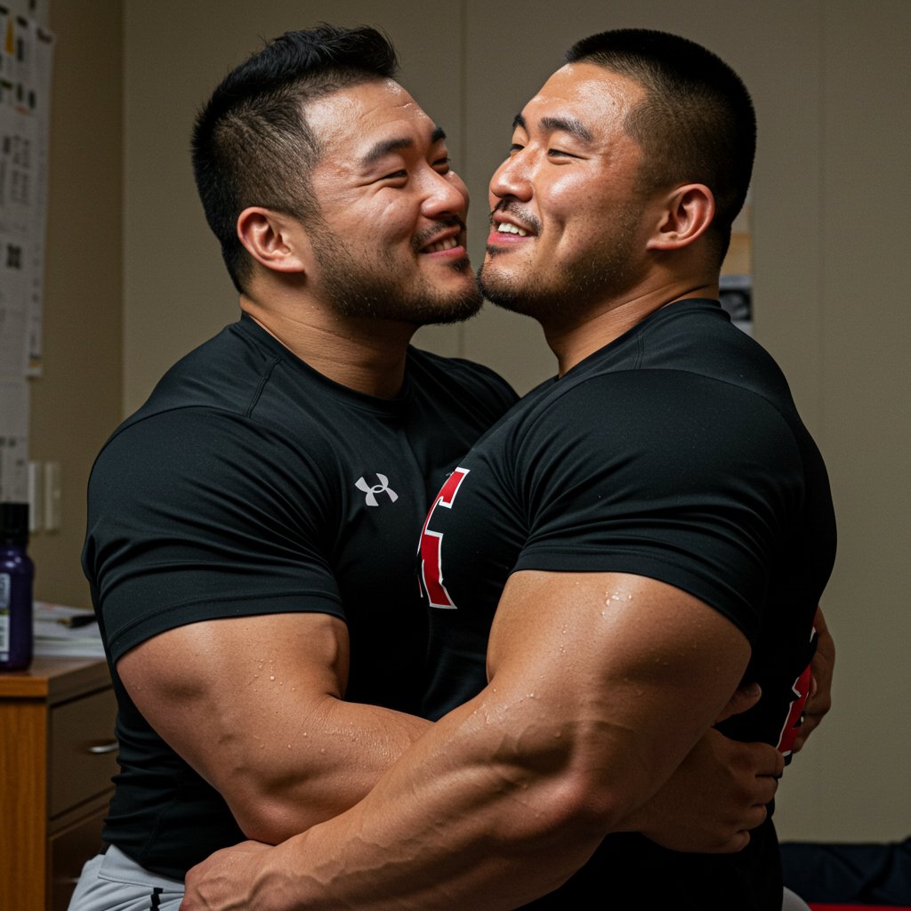 Hugging Muscles Post by AI Muscle Athlete Men on X: hugging