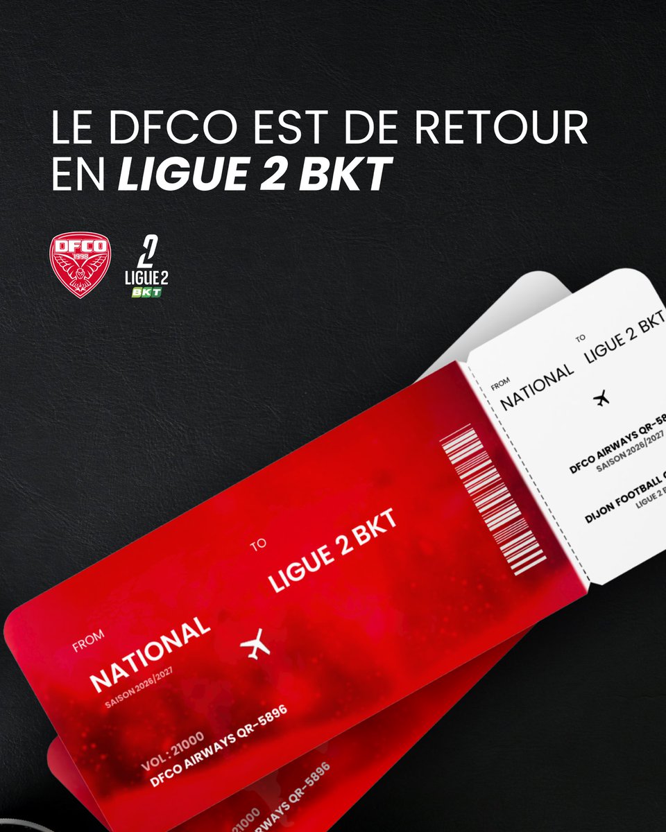 DFCO_Officiel's tweet photo. 𝗣𝗿𝗲̂𝘁𝘀 𝗮̀ 𝗲𝗺𝗯𝗮𝗿𝗾𝘂𝗲𝗿 ? ✈️🎟️

Début de la campagne de réabonnement aujourd’hui à 17h ⏳

Ouverture jeudi pour les nouveaux abonnés 🆕

Les infos 👉 https://t.co/DofkI7AZWF

#DFCOLIGUE2BKT https://t.co/w7wx1cMnyz