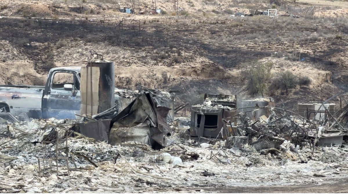 jpetramala's tweet photo. A couple of the homes that were lost in the #stinkyfire near Amarillo, TX 
Firefighters have stopped the progress of the fire and conditions are improving. https://t.co/5u7fAVoFOr