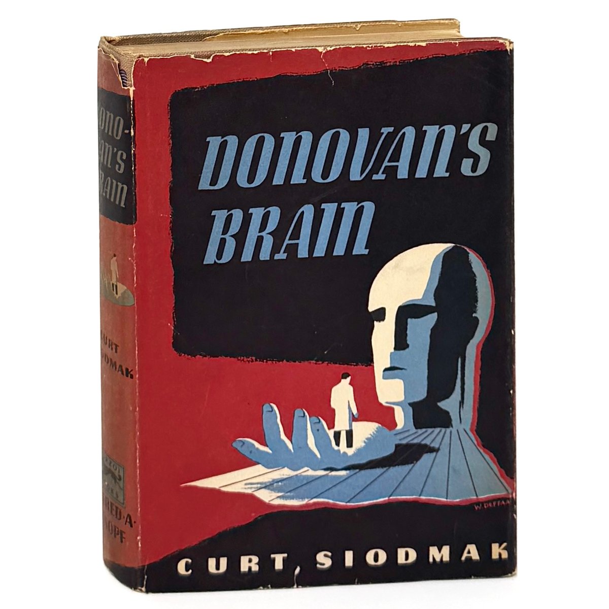 theliteration's tweet photo. ~Donovan's Brain, Curt Siodmak~

First  edition, first printing of this science fiction cult classic wherein  the disembodied brain of a ruthless millionaire takes telepathic control  over the scientist keeping it alive in a fish tank. Basis for numerous  film, television and radio adaptations.