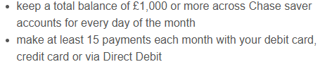 Jenbells_'s tweet photo. @ChaseSupportUK I have a Chase savings account that always has over £1000 in it at all times. Will I qualify for the below cashback even if my current account or another one of my savings account doesn't have £1000 in it? https://t.co/B7maNbAmha