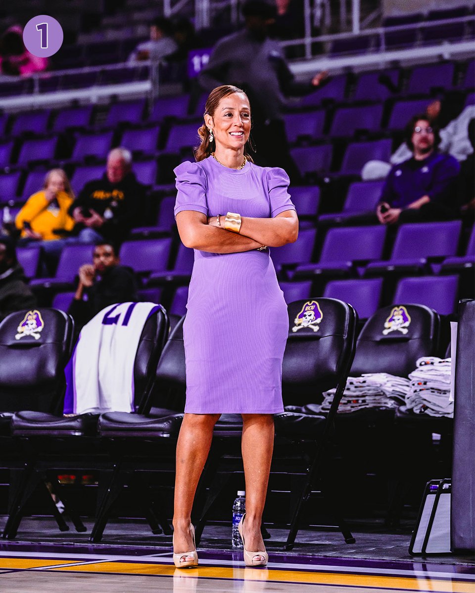 ECUWBB's tweet photo. .@ecucoachkim had a lot of fire fits this season. Which was your favorite? 👀🔥 https://t.co/ijJBr26qLg