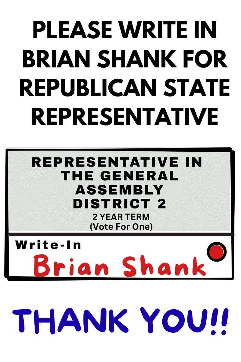 EriePA_GOP's tweet photo. All Republicans in PA House District 2 should remember to write in Brian Shank (@Brian_Shank1) for State Representative. https://t.co/0Inn5esvnj