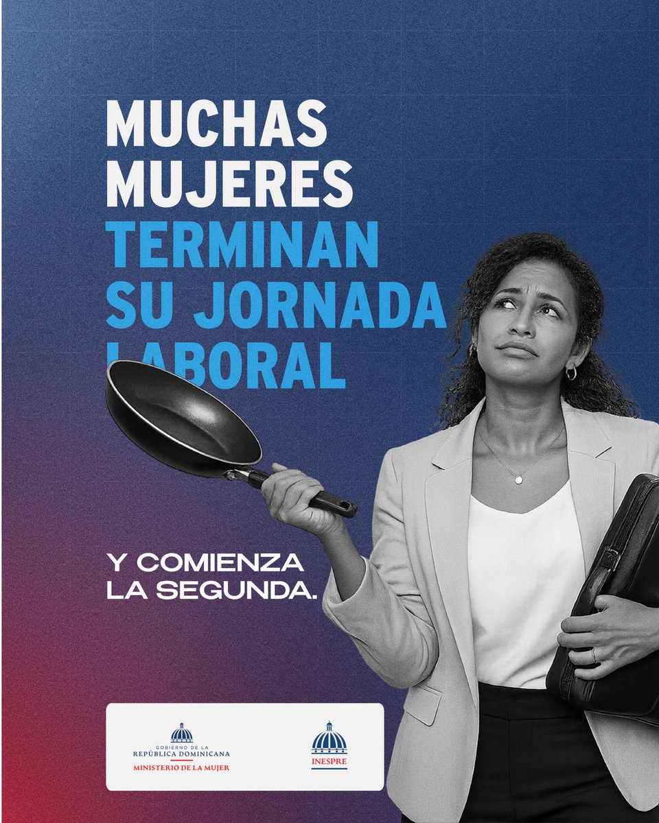 InespreRD's tweet photo. Después de cada jornada, millones de mujeres dominicanas continúan trabajando por sus familias, sus hogares y sus sueños.

Porque detrás de cada hogar, hay una mujer que nunca se detiene. 

#InespreRD https://t.co/1QGUuRYAYm