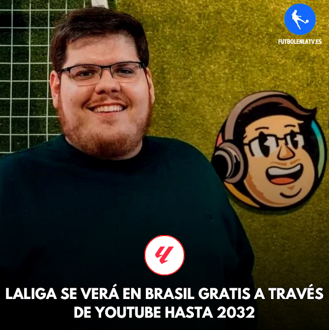 futbolenlatv's tweet photo. 💻 LaLiga podrá verse completamente gratis… en Brasil.

🔴 El canal de YouTube de CazéTV ha conseguido los derechos y emitirá todos los partidos durante las próximas seis temporadas.

🚫 Las retransmisiones estarán geobloqueadas para el resto del mundo. https://t.co/mtjEeKOh1I