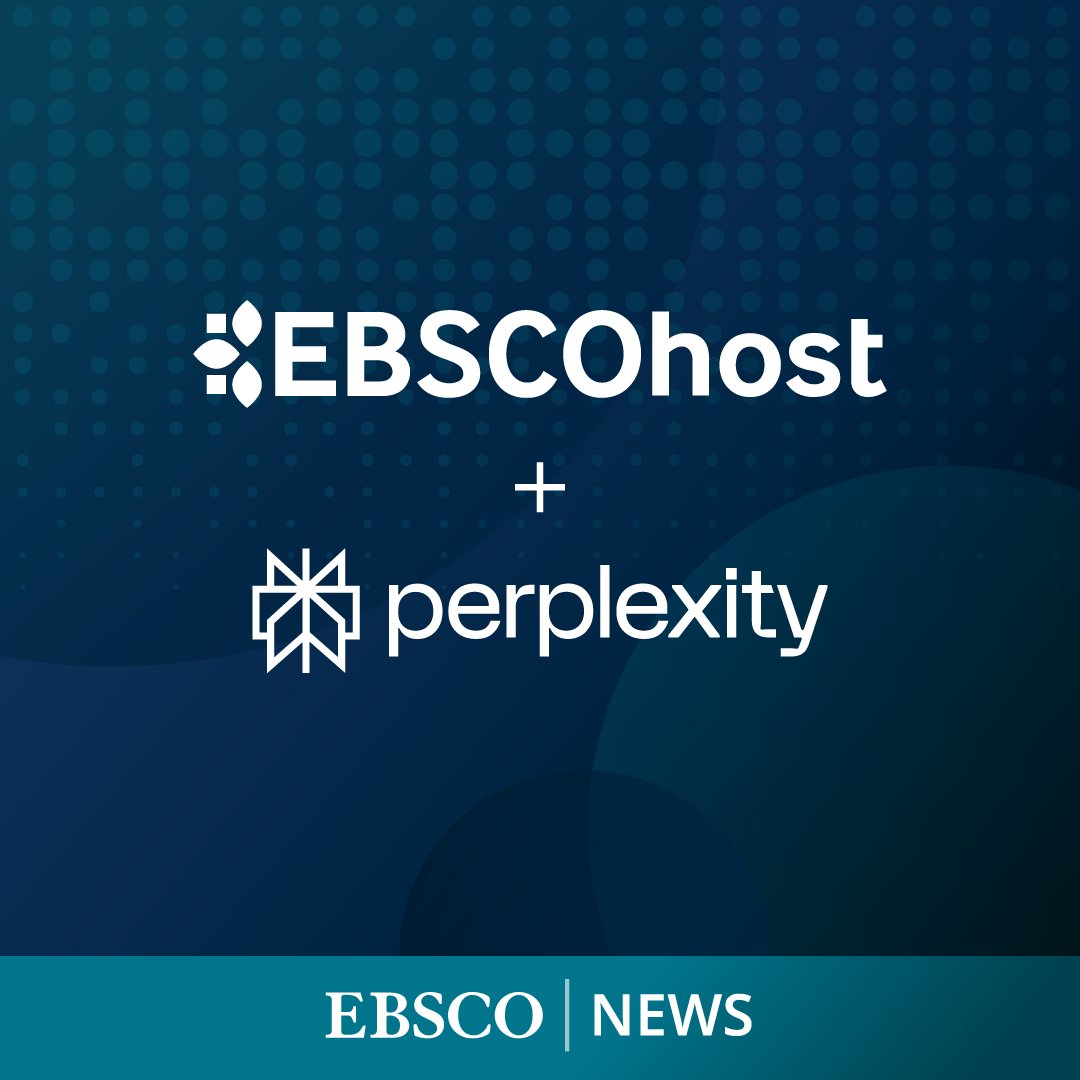 EBSCO's tweet photo. AI search just got a truth layer. EBSCOhost is now a Perplexity Premium Source, giving users answers backed by peer-reviewed research, not just the web. 

Learn more in our press release: https://t.co/szno4DGC20 https://t.co/iMiaIKa2xO