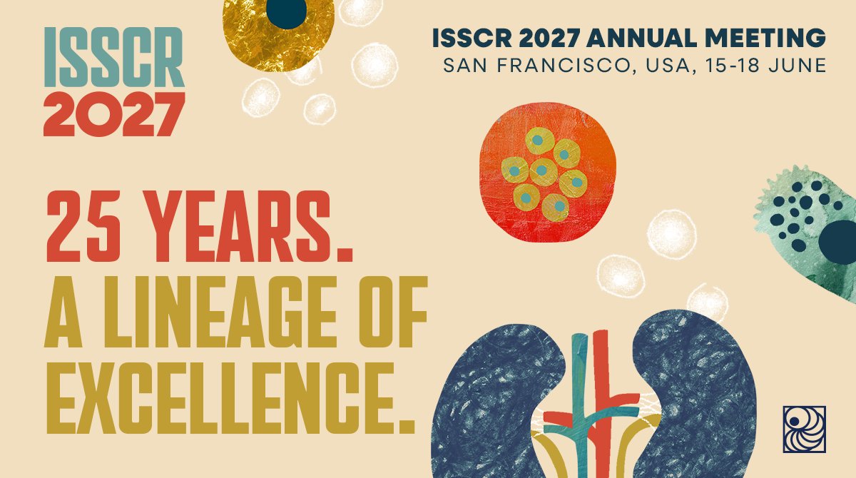 ISSCR's tweet photo. In 2027, ISSCR returns to San Francisco to recognize 25 years of discovery, collaboration, and progress in stem cell science; to gather the people, ideas, and work that will shape the next quarter century. 

Join us in San Francisco, USA, 15–18 June 2027. https://t.co/NtA5cbpzpU https://t.co/NqVfJTkQoN