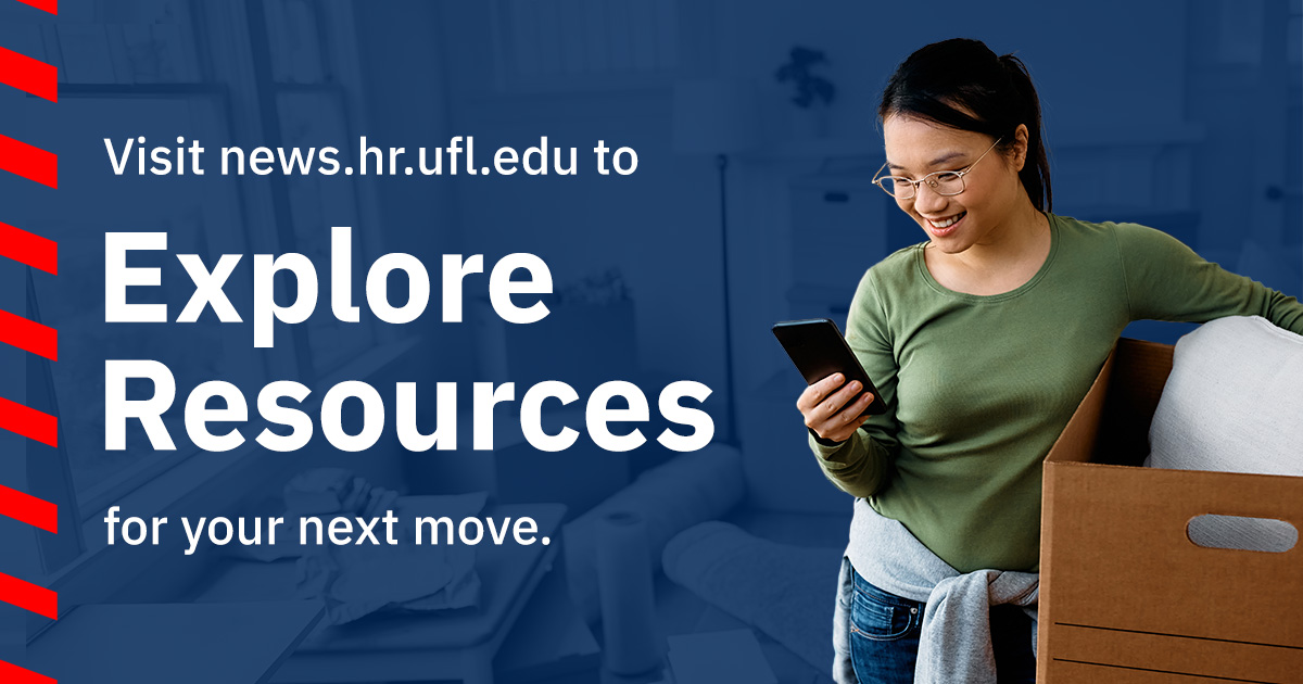 UFatWork's tweet photo. Moving can be an exciting — and stressful — transition. Whether you are relocating or helping a family member settle into a new home, UFHR offers a variety of resources and discounts to assist you.

Read our latest UF at Work article to learn more: https://t.co/uNMop90UAM https://t.co/XkrE8yCiQx