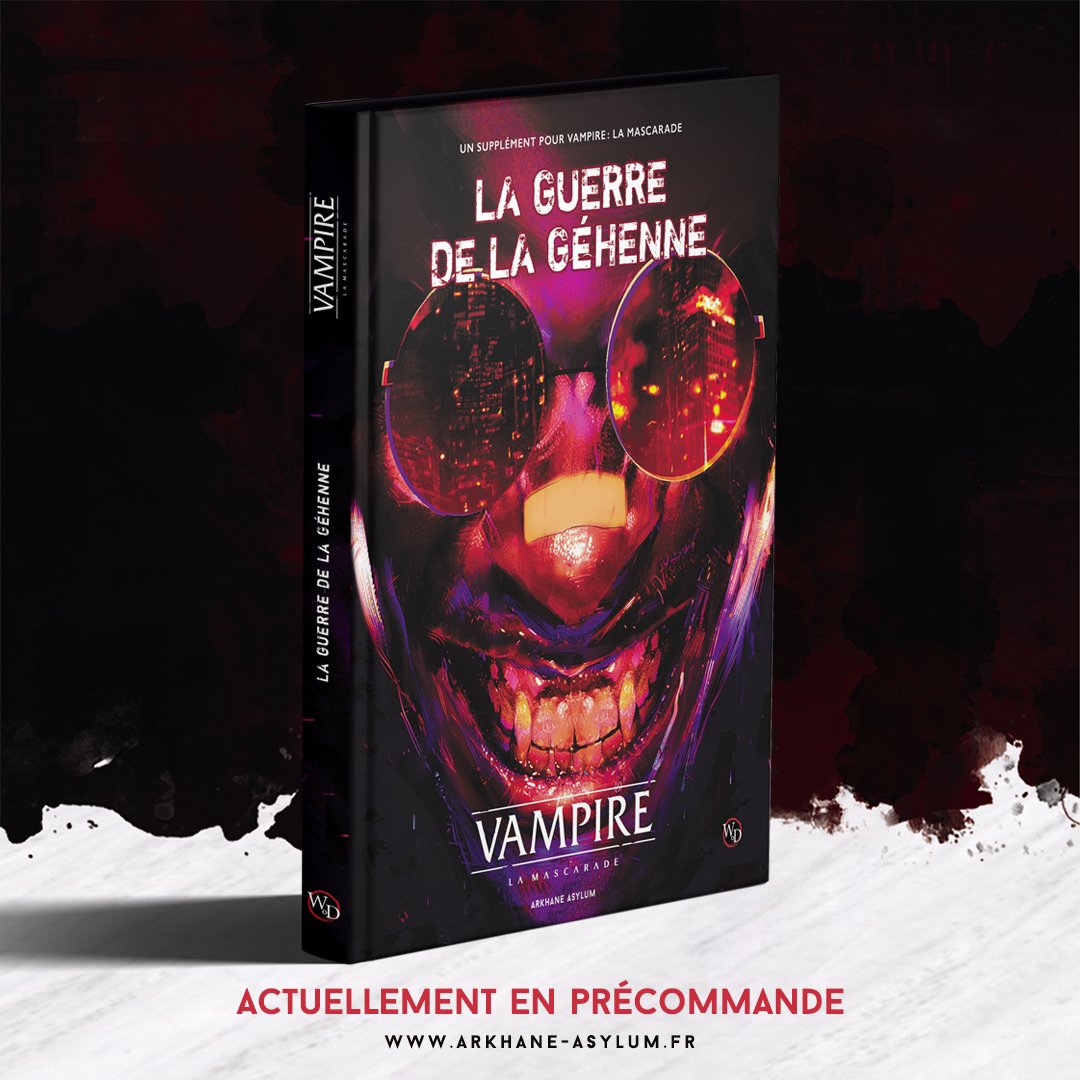 ArkhaneAsylum's tweet photo. 🩸 Vampire: La Guerre de la Géhènne est en précommande !

🎁 PDF offert avec la préco
🦇 Disponible aussi en avant-première à Octogônes avec le PDF offert 😉
👉 https://t.co/tLsSJFlV6E

#VampireLaMascarade #JdR #TTRPG https://t.co/SZMo28t3fZ