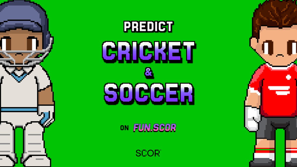 SCORProtocol's tweet photo. Cricket &amp; Soccer predictions are now live in SCOR Predict.

Lock in your picks, back your sports intuition, and compete for rewards in $SCOR.

Your sports knowledge finally has utility.

Start predicting on https://t.co/YECLHmLVO1 https://t.co/N537hnAo6t