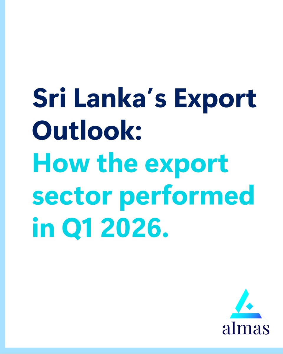 AlmasEquities's tweet photo. 📊Sri Lanka’s Q1 Export Outlook

Sri Lanka’s exports reached USD 4,308 Mn in Q1 2026, reflecting modest overall growth, mixed sector performance, and continued FX support for export-oriented counters.

Report: https://t.co/xfpWGRmbPu

Almas Equities Research https://t.co/S3HpUnFBP3