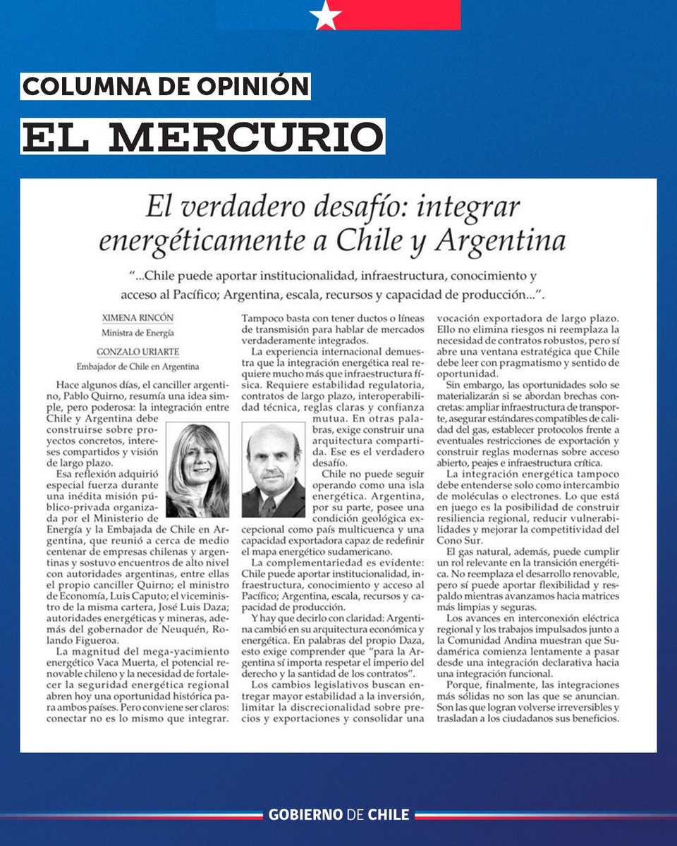 Ministerio de Energía tweet media