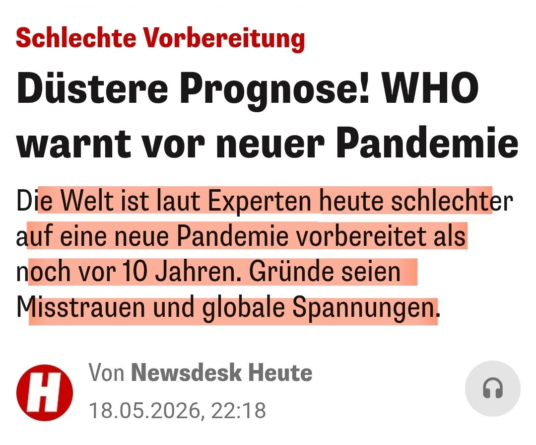 awakenwithpete's tweet photo. Zuerst Hanta, jetzt Ebola. Könnt ihr euch mal entscheiden? Sicher ist schon jetzt: Die «Misstrauischen» sind schuld, wenn's hart auf hart kommt. 🤡 #DefundWHO #Gesundheitsdiktatur
https://t.co/A6AaxM2Ibs https://t.co/EfZdFWadSu