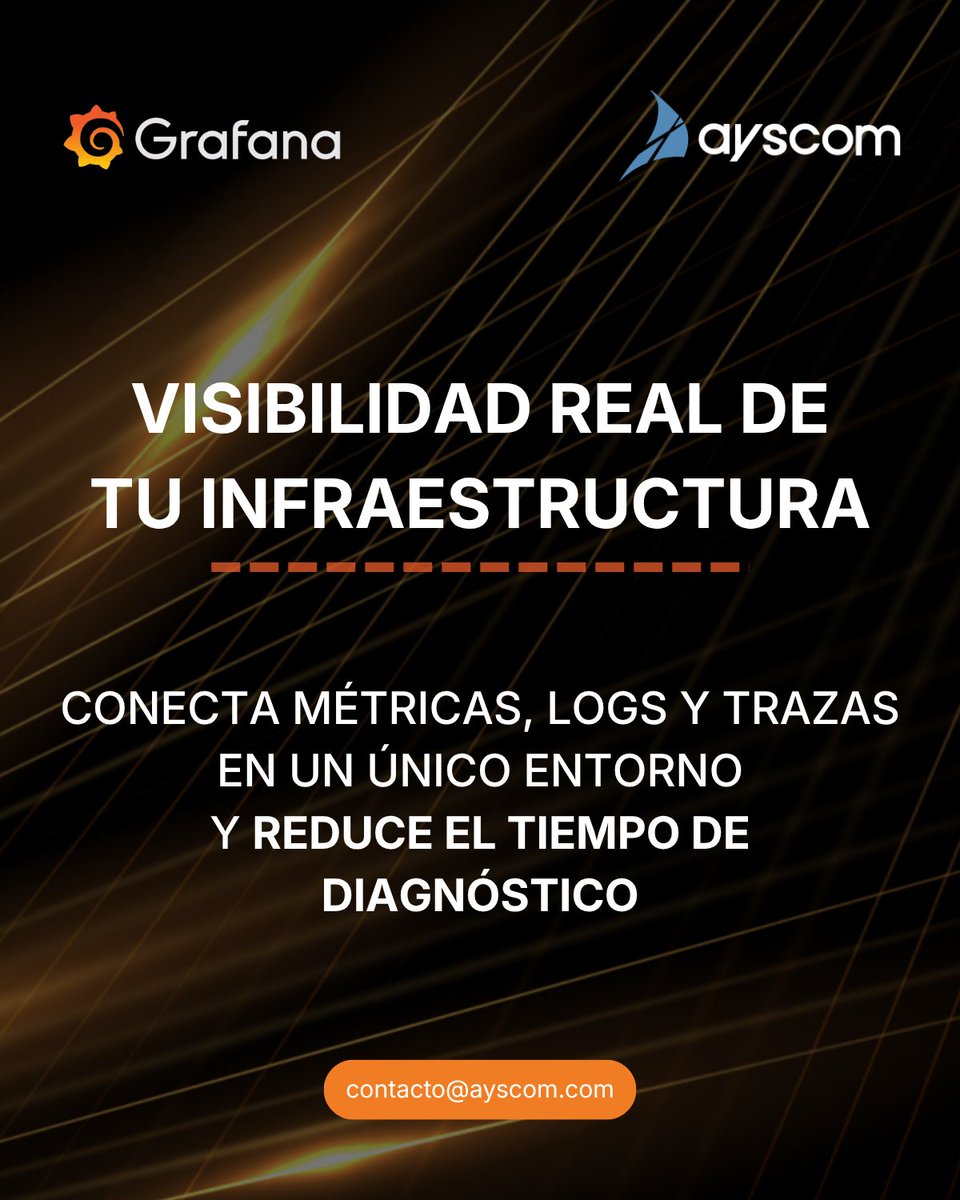 Ayscom's tweet photo. 💡Tener visibilidad no siempre significa entender lo que está pasando.
 
Y cuando hay una incidencia no siempre es fácil entender el origen. No por falta de datos, sino de contexto.
 
Ahí es donde Grafana  ayuda a unificar la información y acelerar el análisis cuando más importa. https://t.co/or9yR3fEUi
