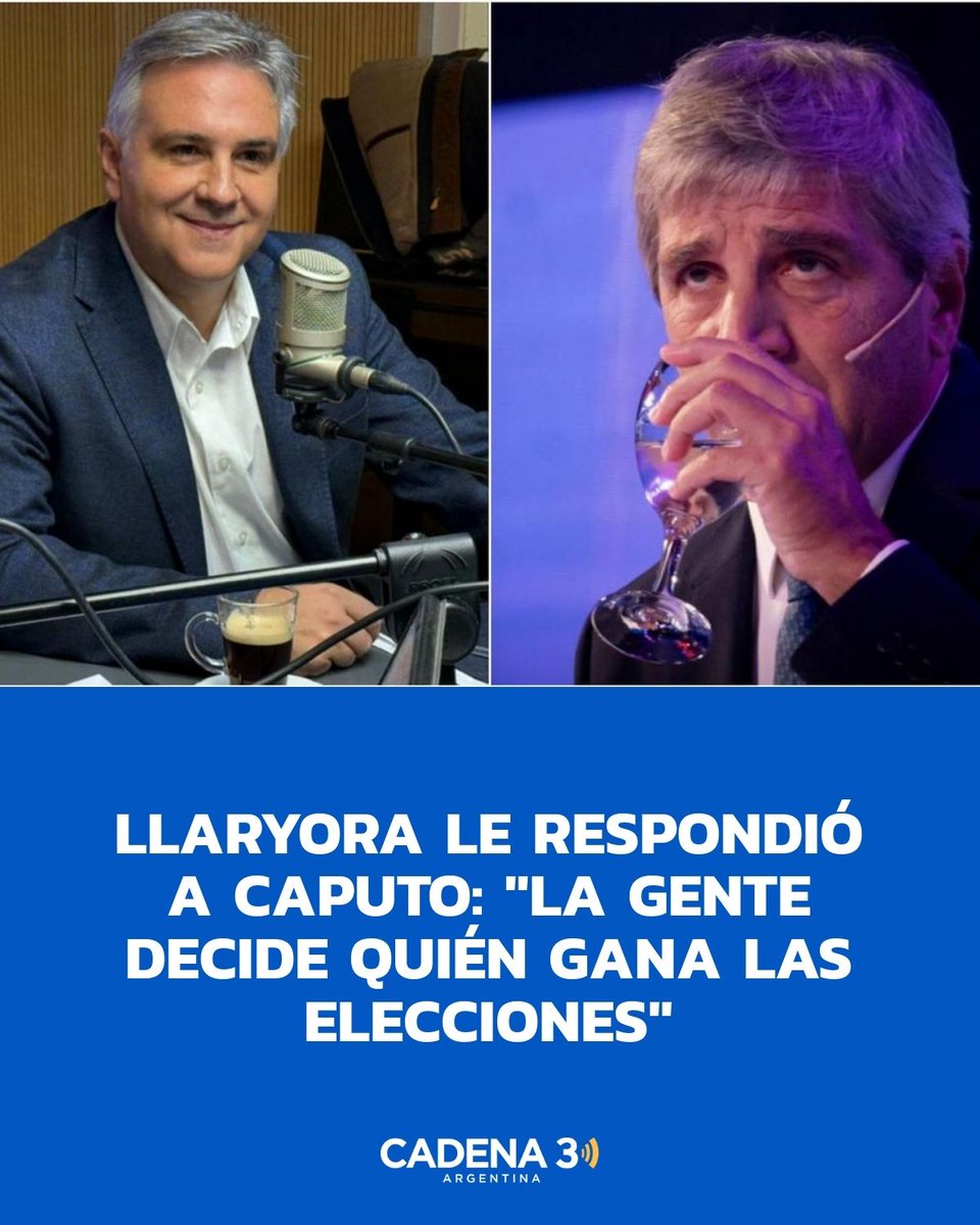 Cadena3Com's tweet photo. Llaryora, sobre los dichos de Caputo y una eventual reelección de Milei: "Hay que ser humilde y esperar el día de los comicios": https://t.co/t7JnNqZgdE https://t.co/plwnlLhUXm