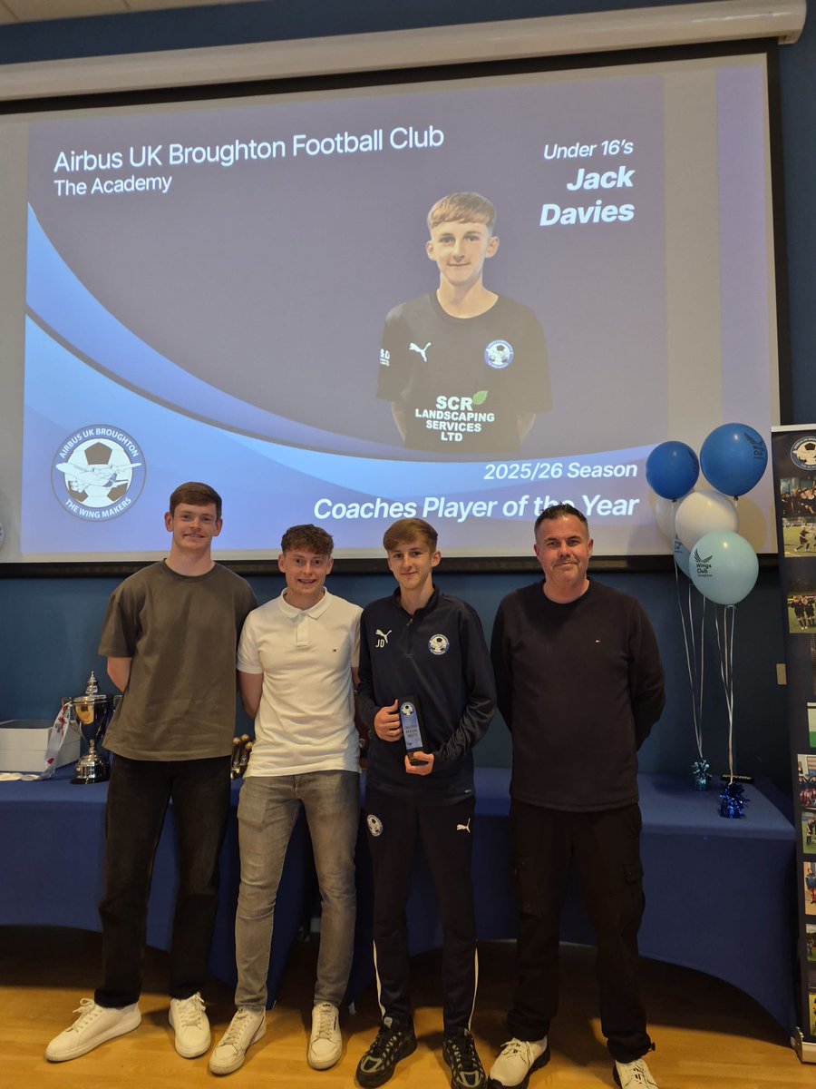 airbusacademy's tweet photo. Airbus Academy End of Season Awards 2025/26

Under 16

Coaches Player of the year
Jack Davies

Players player
Will Hewitt https://t.co/q0bIf2yMqr