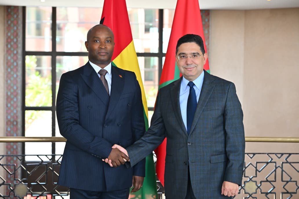 MarocDiplomatie's tweet photo. 🇲🇦🇬🇼 M. Nasser Bourita s'est entretenu, ce jour à Rabat avec le Ministre des Affaires étrangères, de la Coopération internationale et des Communautés de la République de Guinée-Bissau, M. João Bernardo Vieira https://t.co/zNoZ6EaMus