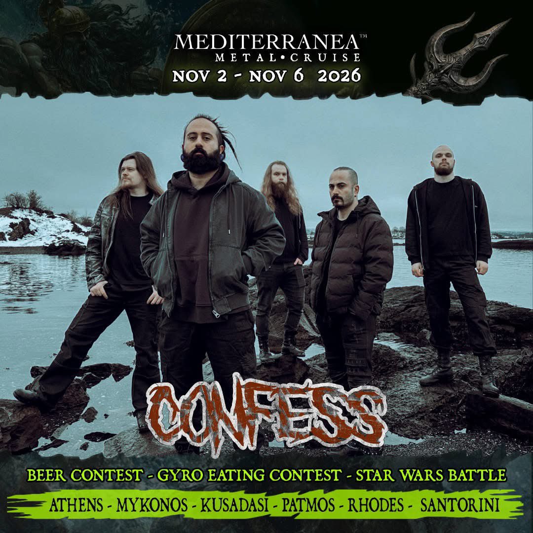ConfessBandIR's tweet photo. Mediterranea Metal Cruise 2026 🇬🇷🇹🇷 | Tickets are on-sale now at https://t.co/v9gjwmabln https://t.co/QxJciR14ry