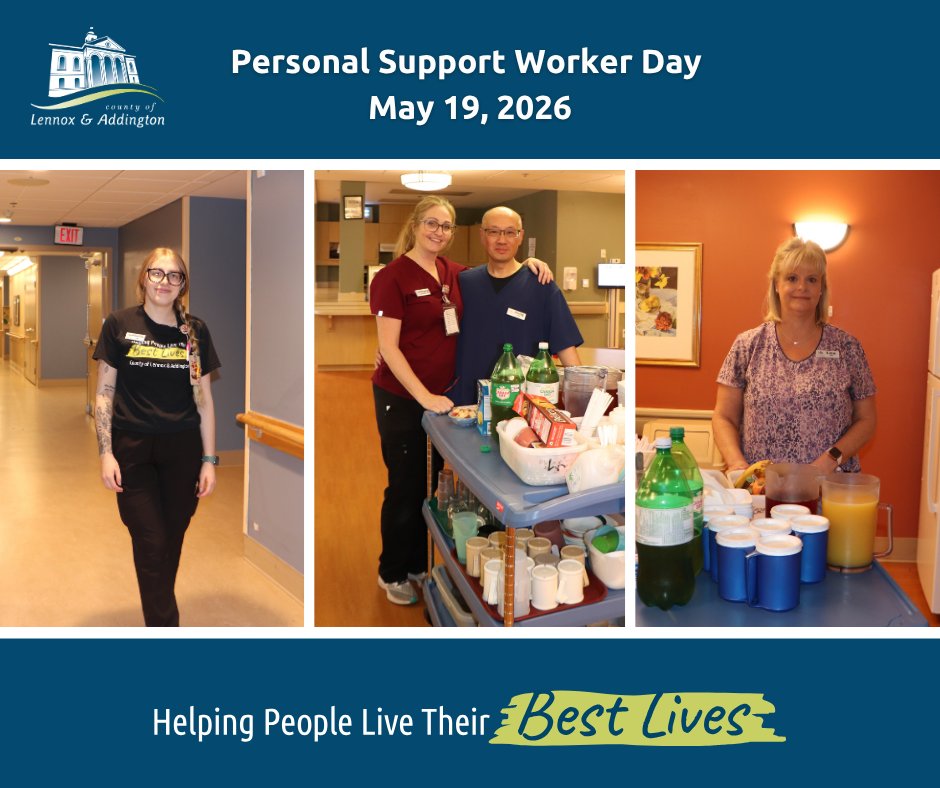 Lenn_Add_County's tweet photo. Thank you to the incredible PSWs at The John M. Parrott Centre for improving the lives of our Residents each and every day. PSWs are truly the backbone of the health system! https://t.co/Nawa0QieYk