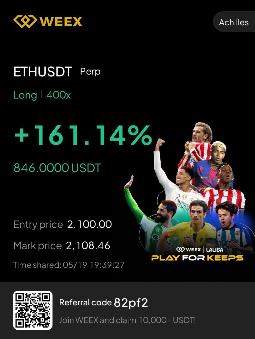 AchillesGWEI's tweet photo. $ETH LONG

currently I have 2 Positions Opened

This ETH one and $BTC which is in currently loss of -5.6K$ https://t.co/qytdmLoOye