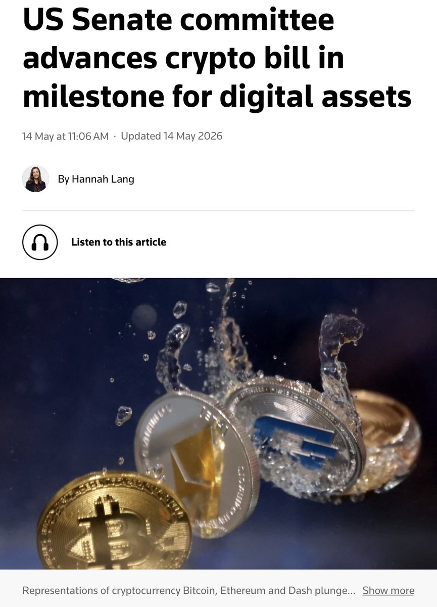 wesleyfxc's tweet photo. 🚨INSIGHT:

The CLARITY Act is entering a critical phase. 🇺🇸

A full Senate floor vote could reportedly happen within the next few weeks. 

If passed, this would mark one of the biggest regulatory turning points for crypto markets in years.

Institutions want clarity.
Builders want certainty.
Liquidity follows regulation.

The next phase of the cycle might be policy driven.