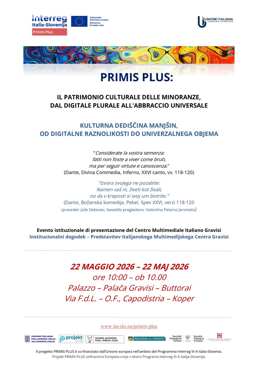 primisproject's tweet photo. 🗓️Vi aspettiamo questo venerdì!

*
🗓️Veselimo se vas ta petek! https://t.co/Qqz91RknBP