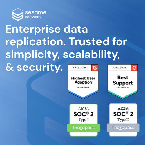 SesameSoft's tweet photo. Growing companies hit a wall trying to run analytics inside operational systems.
The fix: replicate into a warehouse. Analytics run independently. ERP + CRM data unified. Dashboards always current. API load offloaded from your live apps.
With Sesame Software — minutes to set up. No coding. No maintenance.
https://t.co/QlpkmSiJTv