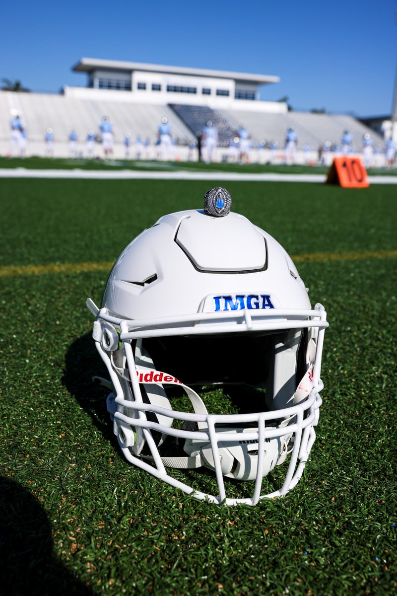 IMGAFootball's tweet photo. Three-peat certified 💍🏆🏆🏆

Built through Brotherhood, discipline, and championship-level preparation, this SSIA State Championship ring represents three straight titles for IMG Academy Football and one of the premier high school football programs in the country. https://t.co/GDmxZwMoDJ