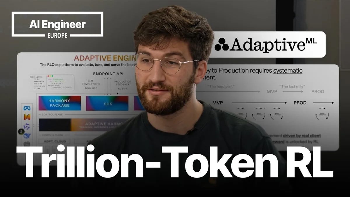 AdaptiveML's tweet photo. Want to know what we learnt from processing trillions of tokens at Fortune 500 companies?

Our Co-Founder & Chief Customer Officer Alessandro Cappelli’s talk at @aiDotEngineer covers just that.

An insight into what it really takes to deploy large-scale AI agents in production.

Watch the full talk on the Startup Hub website 👇

https://t.co/is0Aux1wi2