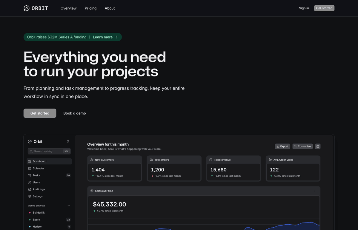 builderkitdev's tweet photo. Orbit is an Angular landing template built with Angular Material, Angular CDK, Angular Aria, and BuilderKit. It includes marketing pages, reusable sections, and responsive layouts so you can launch polished product websites quickly. https://t.co/sRTxA7Sw1U