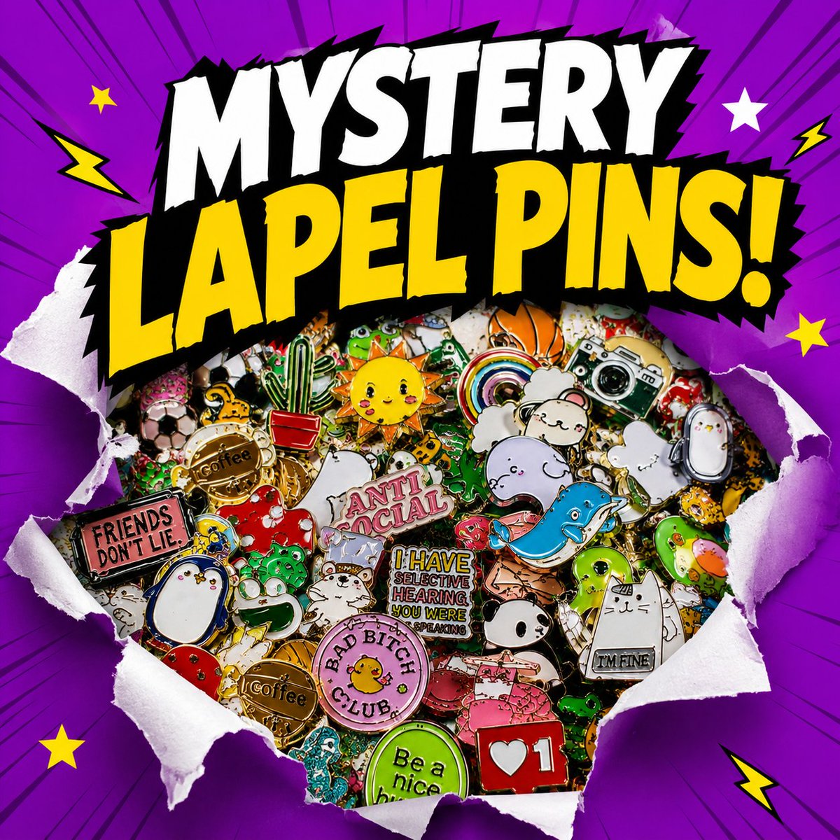 LizzyLooDoo's tweet photo. MYSTERY PINS ARE LOOSE 👀

5 random lapel pins.
Cute, weird, chaotic little treasures.

Grab yours: https://t.co/sFYd7szAWU

Mystery pack or pick your own? 🤔

#LapelPins #MysteryPack #Collectibles #SmallBusiness #CuteFinds https://t.co/jfdA5bFVR0