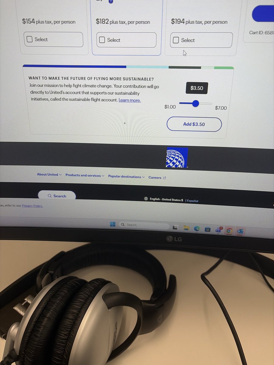 marge_smith5's tweet photo. Airlines are absolutely out of control. They’re already inflating flight prices way over the real cost increase of oil. Now they’re using the illusion of caring about sustainability as a money grab, and pushing responsibility onto the consumer, all while acting charitable for it. https://t.co/AUHrIxZcYS