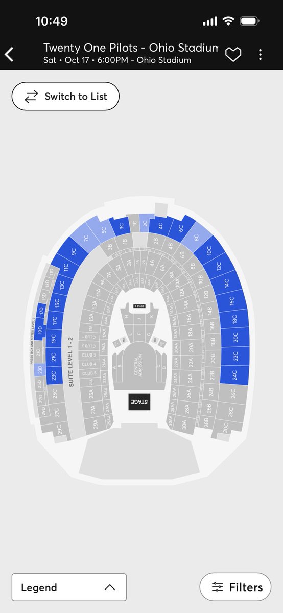 sleepytruce's tweet photo. i lost the ticketmaster war 😔 i joined the waiting room right at 9:30 but i was still way too behind in the queue :/ i just got through now and this is what was left https://t.co/Tl4ED0m3bS