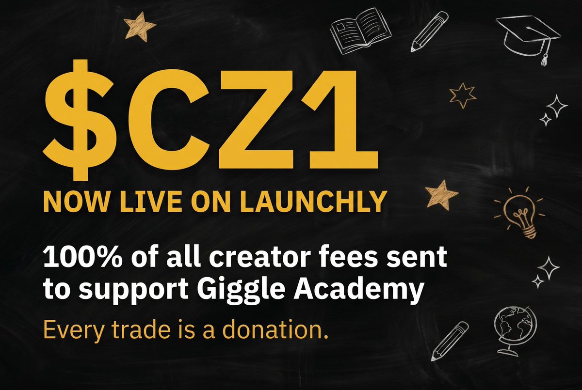 BSCGemsAlert's tweet photo. #ADS DYOR FFA
A new launchpad just went live on @BNBChain.
@launchly brings creator revenue sharing to BNB. Builders launch tokens and earn from every swap automatically, via smart contract, from the very first trade.
To prove the tech, the Launchly dev launched $CZ1. A tribute token to @cz_binance where 100% of swap fees route directly to @GiggleAcademy, CZ's nonprofit funding free education for children worldwide.
This is what BNB builder tools should look like.
CA: 0xcDe9fdC3e97979B76bA65a88d9a631F514a3C36f
#BNB #BSC #Launchly