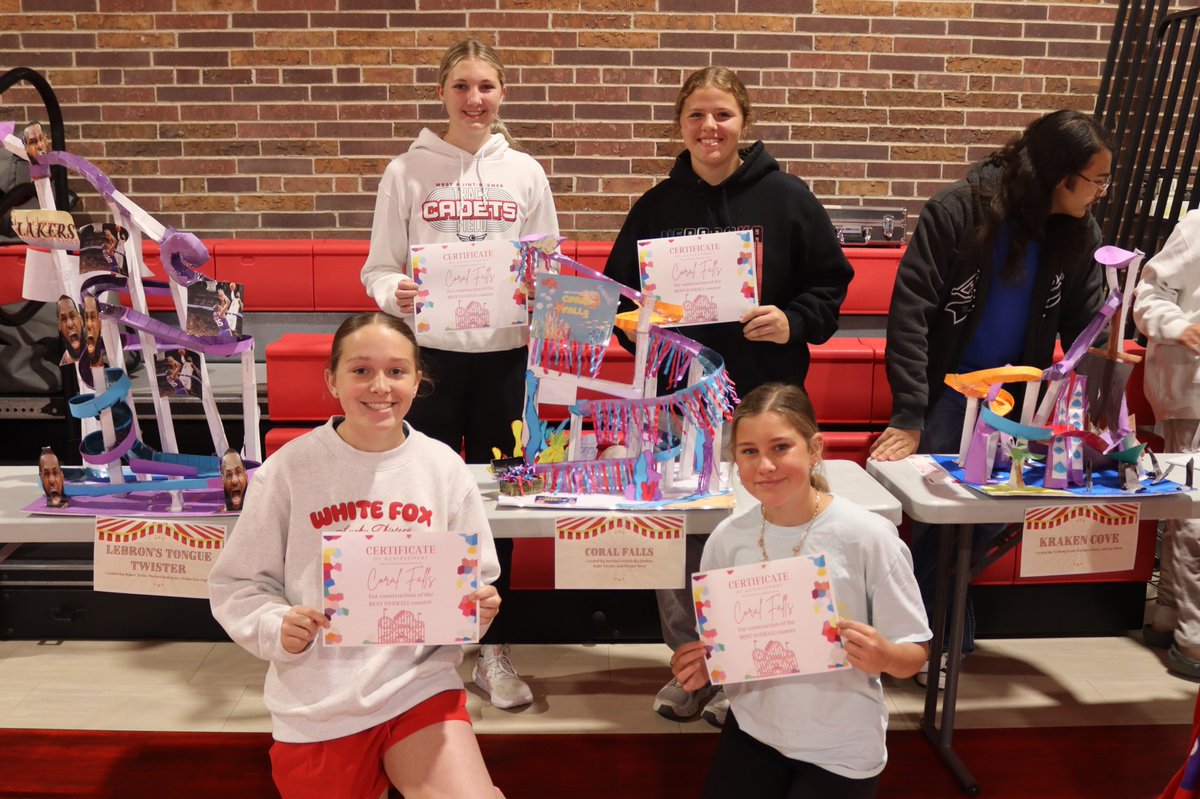 wpcadets's tweet photo. Science class full of twists, turns, and creativity! ⚙️🎢

Our 8th graders in Mrs. Bender’s science class designed and built their own roller coasters for marbles, putting their engineering and problem-solving skills to the test!

They did a great job! 👏

#cadetpride⚔️ https://t.co/xdPUONQMof