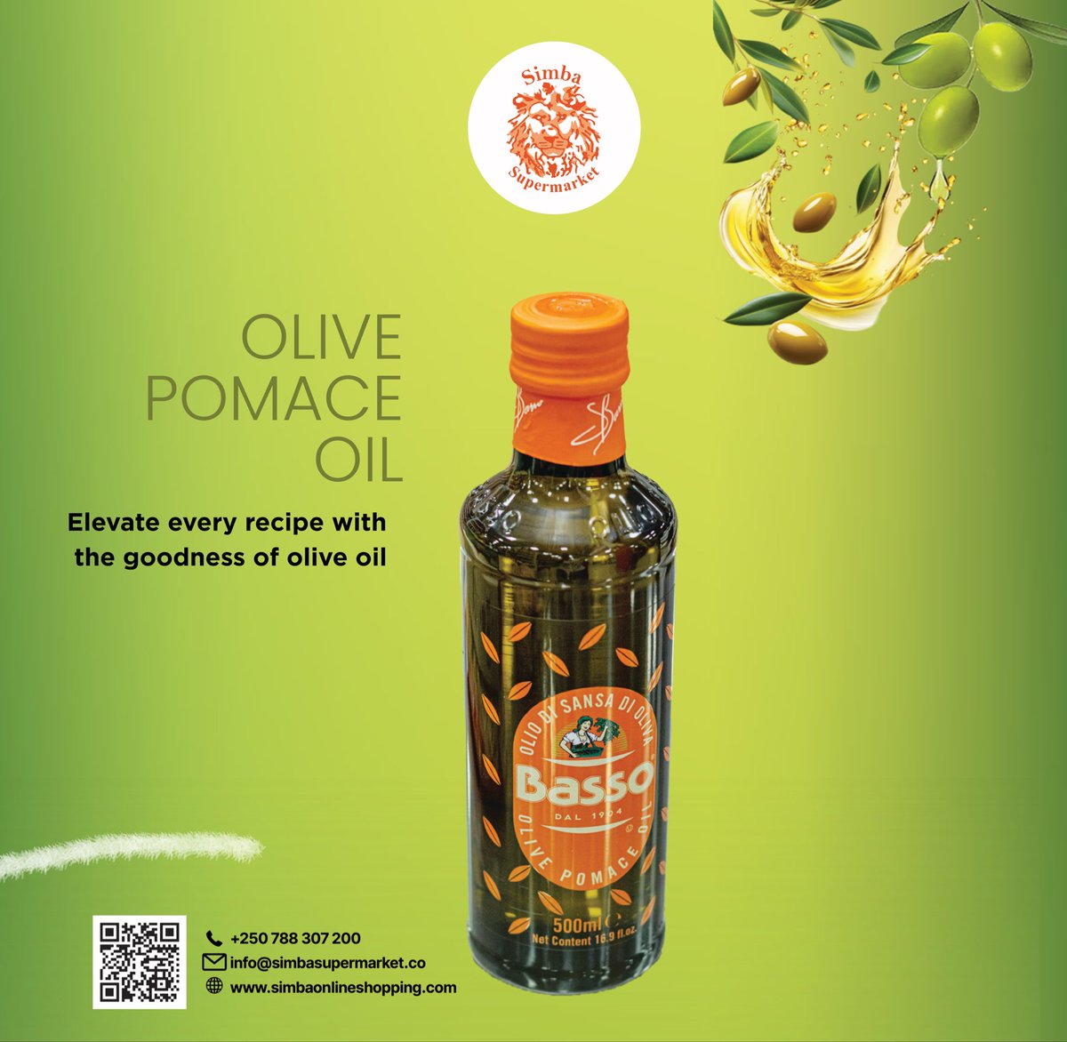 SimbaRwanda's tweet photo. Your everyday olive oil choice for smoother cooking and tastier results. Available at Simba Supermarket. https://t.co/qJX6zWF6Lo